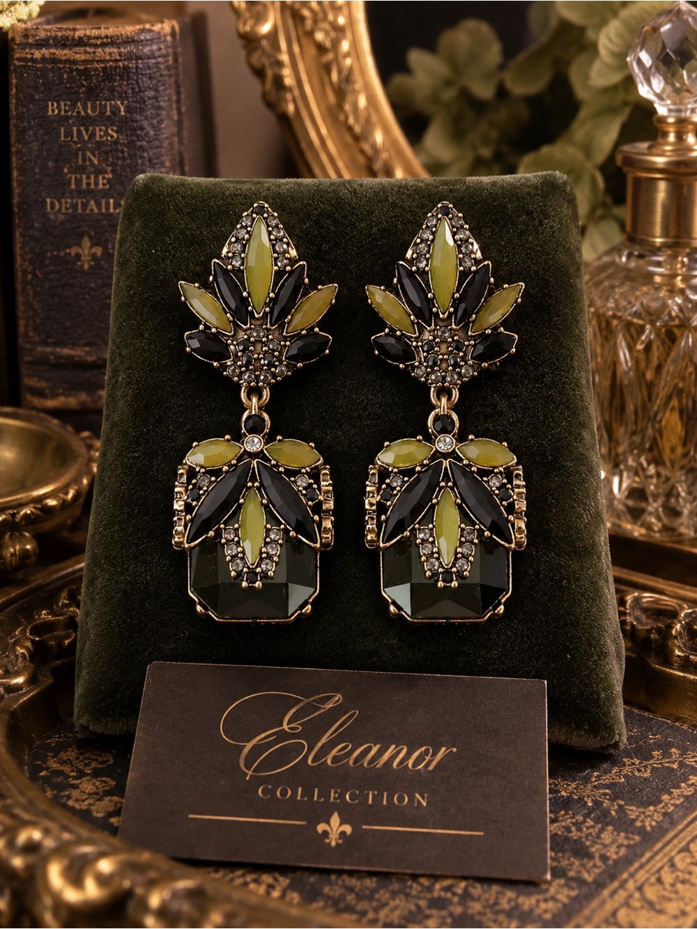 5th Ave. Society Jeweled Post-Back Earrings.NWT
